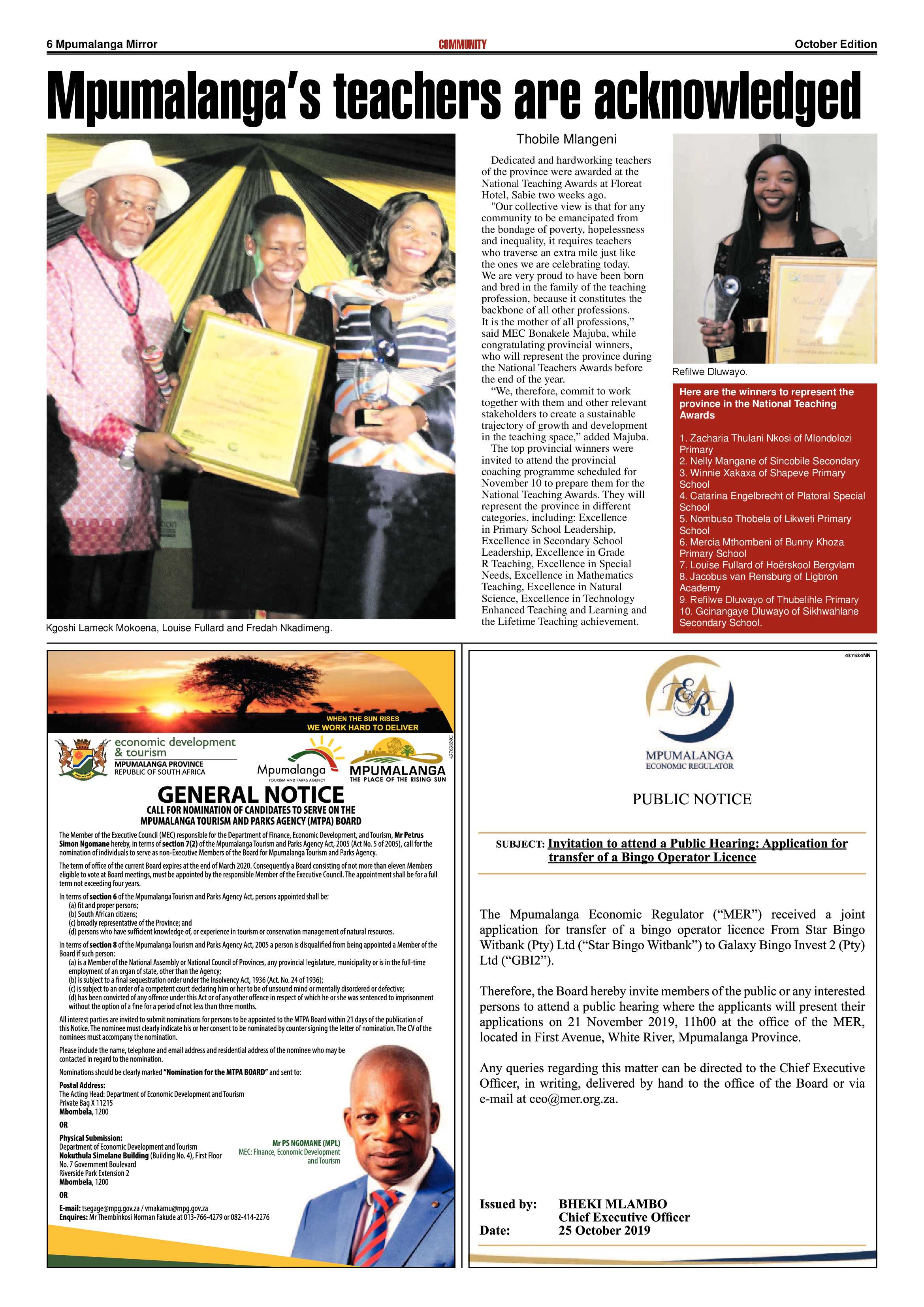MP Mirror October Edition 2019 page 6
