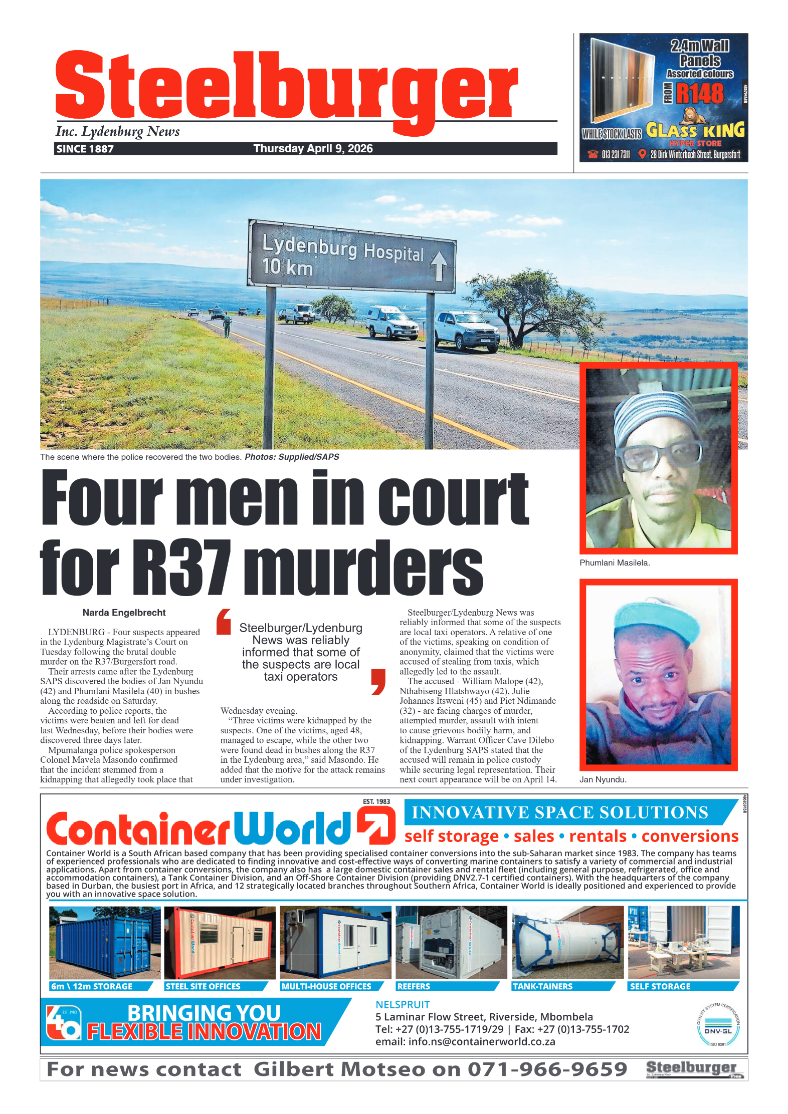 Lowvelder Express 09 April 2026 page 1